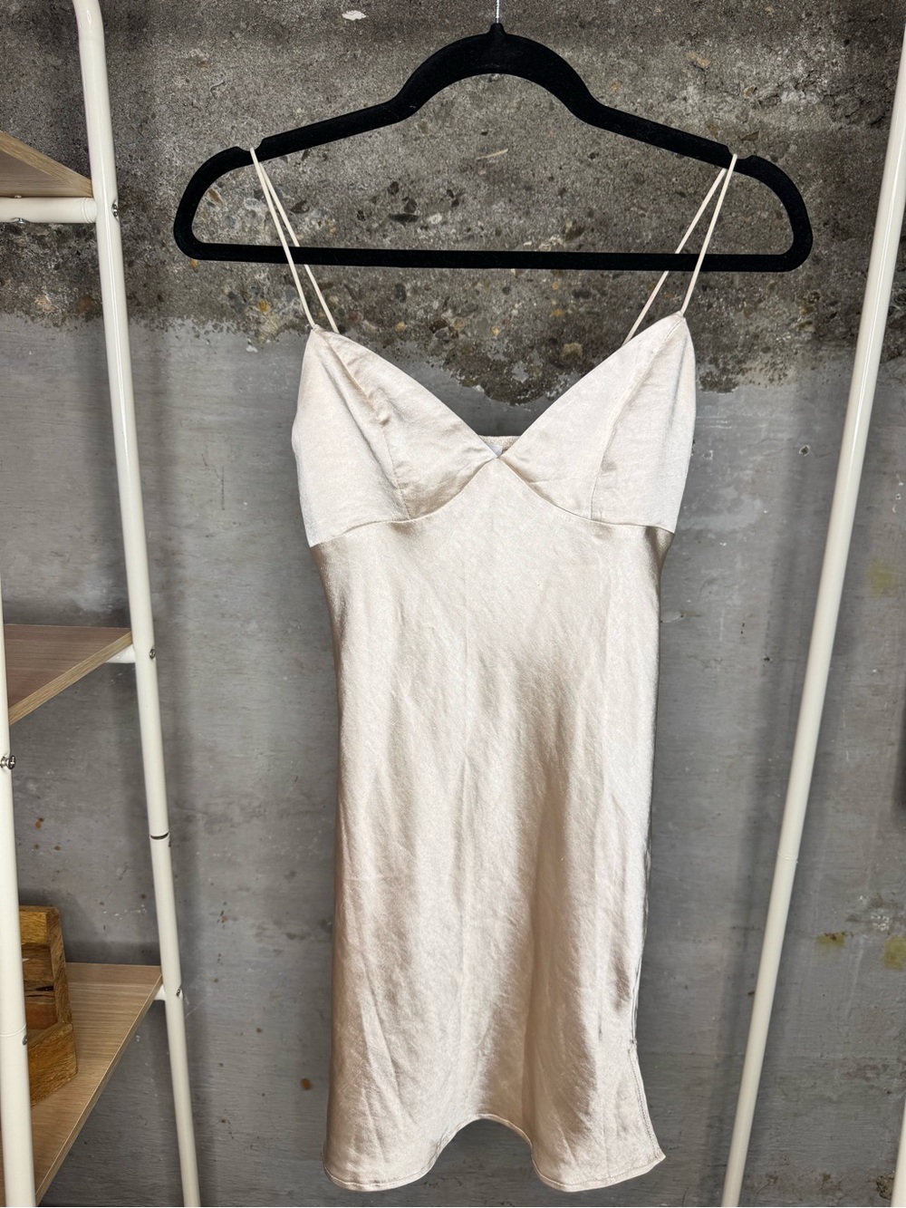 Princess Polly Cream Satin Slip Dress